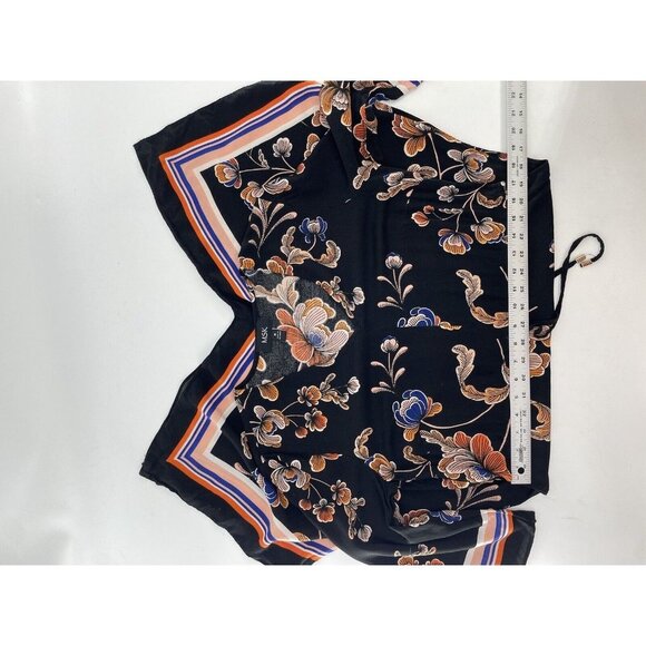 MSK Women’s Black Floral Handkerchief Hem Dress Size Medium - Picture 13 of 13